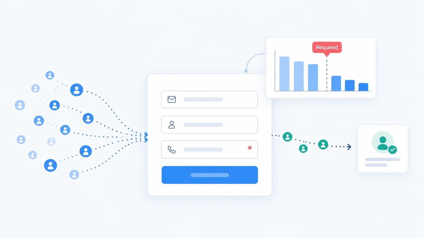 A required phone field adds friction between visitors and completed submissions.